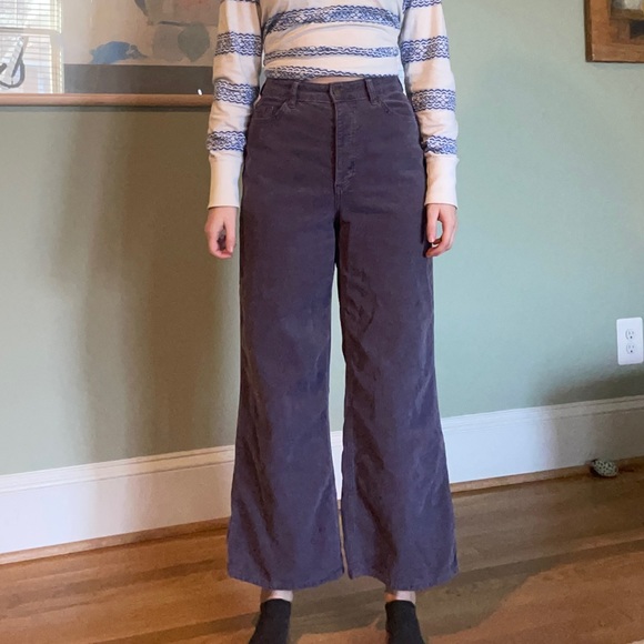 Purple Wide-legged Corduroy Pants - Picture 6 of 6